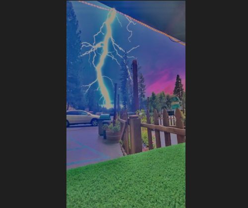 Lightning near Twain Harte Mini Golf - Photo by Fiona Rose
