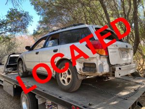 MCSO locate Subaru car believed to be involved in the case. MCSO photo
