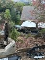 Pickup crash in backyard of residence on Oak Leaf Court in Jamestown