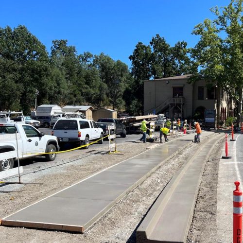 Standard Road Sidewalk and driveways in, photo from Tuolumne County Public Works Department
