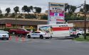 U-Haul truck stuck at Sonora Plaza entrance on Mono Way. Photo taken by: Laura Kampa
