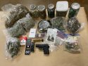 Drugs and gun seized during arrest -- CCSO photo