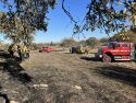 Escaped debris burn fire behind Elizabeth Court in Burson