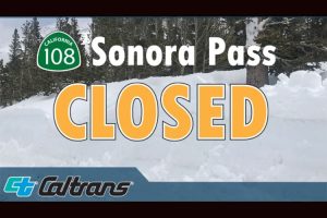 Highway 108 Sonora Pass temporarily closed -- Caltrans graphic