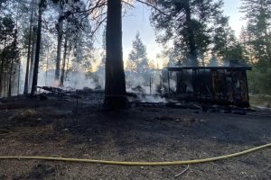 Pine Fire destroys home in Twain Harte -- CAL Fire TCU photo
