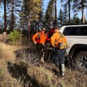 Rescue crews searching in the Arnold Rim Trail area for missing hiker Ann Herford --CCSO photo