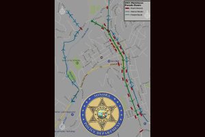 Sonora Christmas Parade route SPD map