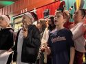 Tree Lighting ceremony at the Red Church in downtown Sonora
