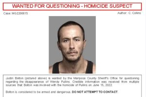 Wanted bulletin issued for Justin Bolton -- MCSO photo