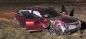 Vehicle into a power pole in the Milton area -- CCF photo