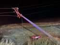 Vehicle into a power pole in the Milton area -- CCF photo