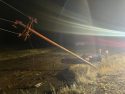 Vehicle into a power pole in the Milton area -- CCF photo
