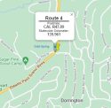 Caltrans road work on HWY 4 in the Dorrington area of Calaveras County map