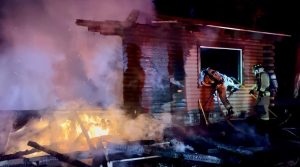 House fire in Pioneer area of Amador County -- ACFPD photo