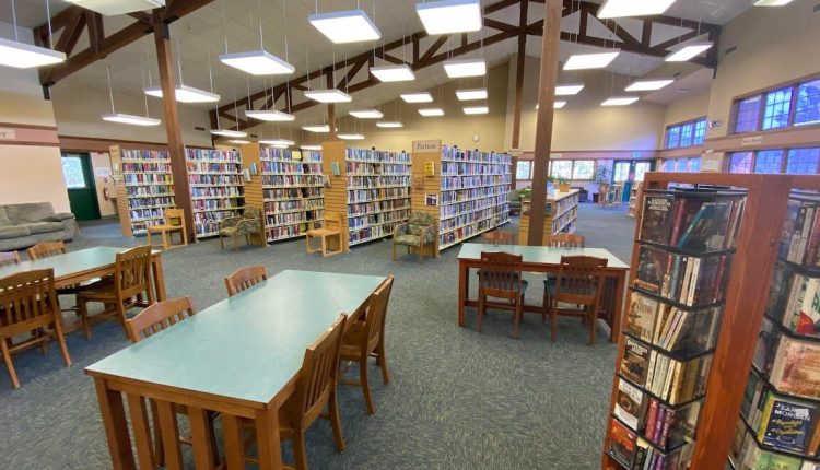 Book stacks in the Tuolumne County Main Library in Sonora
