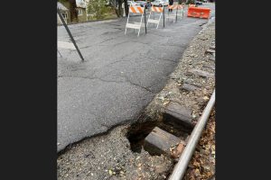 Sinkhole on Hospital Road in Sonora
