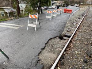 Recent sinkhole located on Hospital Road in Sonora