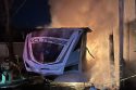 Trailer fire in Amador County -- AFPD photo