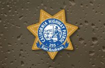 CHP log with rain background