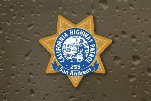 CHP log with rain background