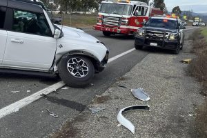 HWY 49 crash in Jamestown area of Tuolumne County -- TCFD photo