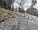 Repaired Sinkhole by Train Tracks