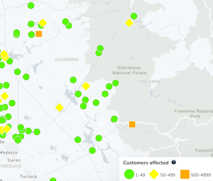 Power Outages Around Mother Lode