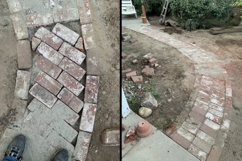 Brick Pathway Created and photographed by Julie Silva