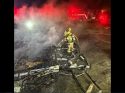 Travel trailer fires near Groveland