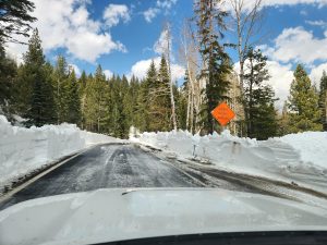 Caltrans plow crews snow removal along Highway 4 Ebbetts Pass in Alpine County