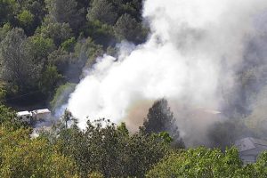 Garage Fire in Sonora on Rough and Ready Trail