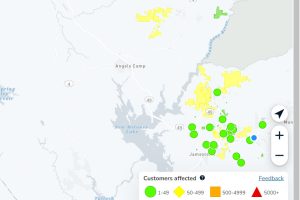 Power outages in Tuolumne and Calaveras County
