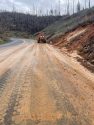 Road work being done to cleanup embankment on Highway 120 east of Groveland in Tuolumne County