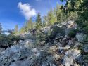 Rockslide on the John Muir Trail