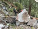 Rockslide on the John Muir Trail