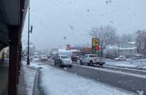 Snow in downtown Sonora
