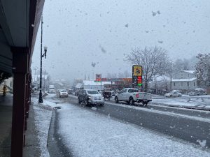 Snow in downtown Sonora