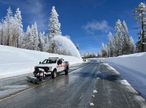 Snow on Highway 4 Ebbetts Pass