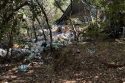 Garbage in the area where Camp Hope used to be in Sonora -- TCSO photo