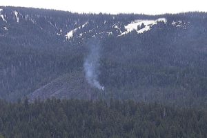 One of two fires sparked on the Stanislaus National Forest near Pinecrest Lake -- Live PG&E camera