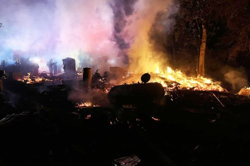 Trailer fire in Yankee Hill area of Tuolumne County