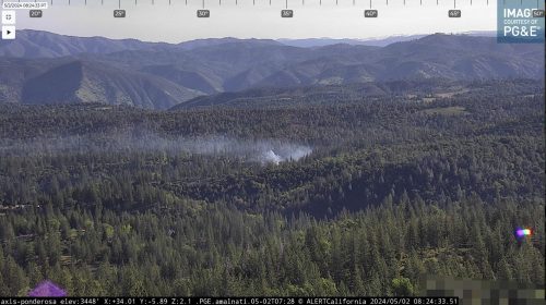 Alert Wildfire Camera Image of fire near Groveland