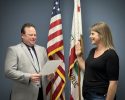 TC Superintendent Zack Abernathy swears in Nichole Salyers to the Board of Education