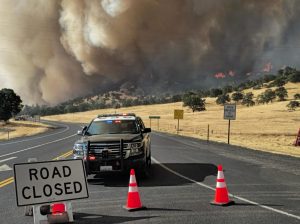 Aero Fire closure on Highway 4