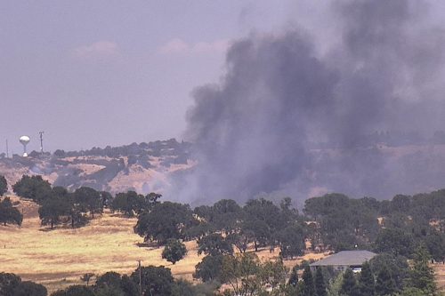 Carol Fire burning in the Burson area of Calaveras County