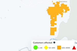 PG&E outage in the Tuolumne areas of Calaveras County