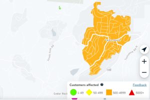 PGE power outage in the Twain Harte area of Tuolumne County