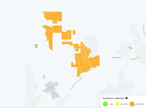 PG&E Phoenix Lake Power Outage