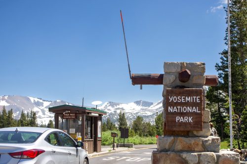 Tioga Pass Gate into Yosemite National Park