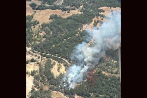 Young Fire burning along HWY 26 in Paloma area of Calaveras County